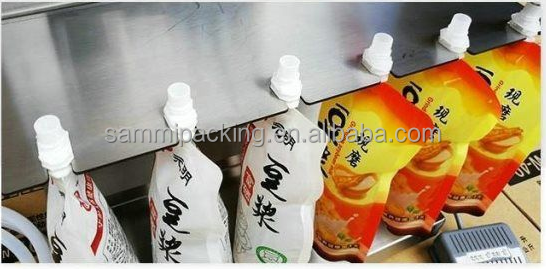 Semi Automatic Spout Pouch Juice Liquid Soybean Milk Self-supporting Bag Filling Packing Machine
