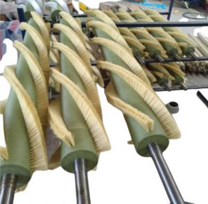 China Textile Printing And Dyeing Equipment Spiral Brush Roller Singeing Machine Brush factory