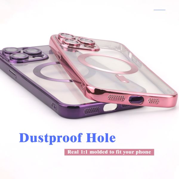 Electroplate TPU Magsafe Phone Case Shockproof Magnetic For IPhone 16 15 14 Pro Max