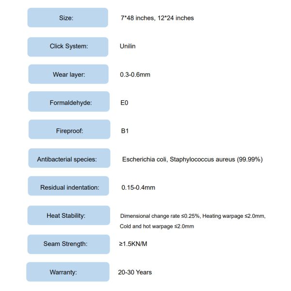 Eco Friendly Wood Grain Rigid Core SPC Fireproof Click Elegant Oak Burlywood