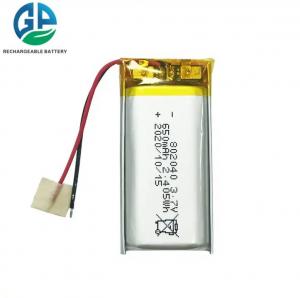 China KC IEC62133 Approve 3.7 Volt Rechargeable Battery Pack 802040 3.7v 650mah With Pcb Li-Polymer Battery factory