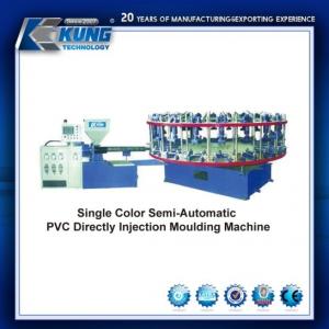 China Semi Automatic PVC Sole Injection Machine , Practical Shoe Making Equipment factory