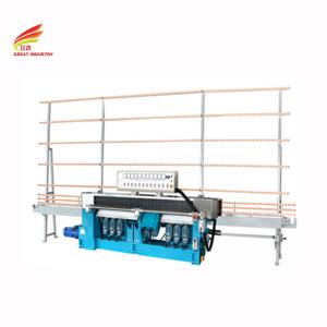 China Horizontal double spindle glass edging machines beveling horizontal edging glass machines diamond wheel for glass edging factory