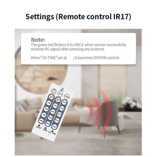 HNS211UV 220-240V AC Motion Sensor Switch Special Design For UVC Lamp