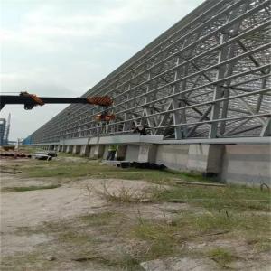 China Mid Grey Paint Light Glass Frame 100-300m Steel Truss Structure Bending factory