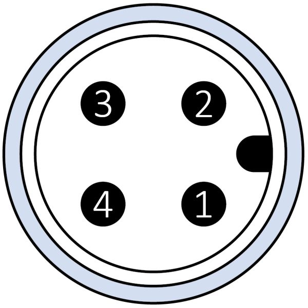 IP67 Circular M12 Connectors Angled 4 Pin Male Full Metal Field Assembled Contact