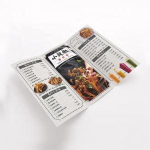 China A3 A4 A5 A6 Leaflet Flyer Printing for Restaurant Menu Booklet factory