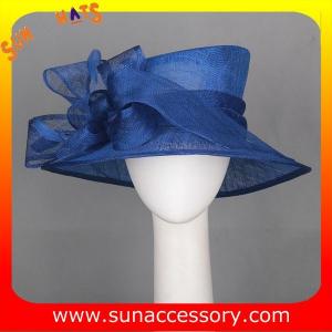 China Elegant design sinamay Church hats for lady with assorted colors ,trendy Sinamay wide brim church hat from Sun Accessory on sale