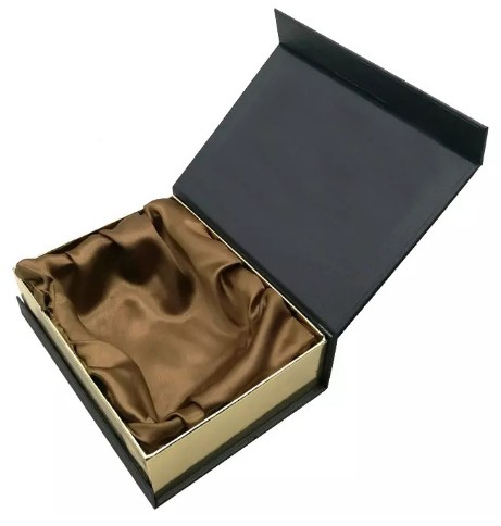 CMYK Handmade Recycled Printing Paper Magnetic Gift Box with Foam Insert For Wallet Packing