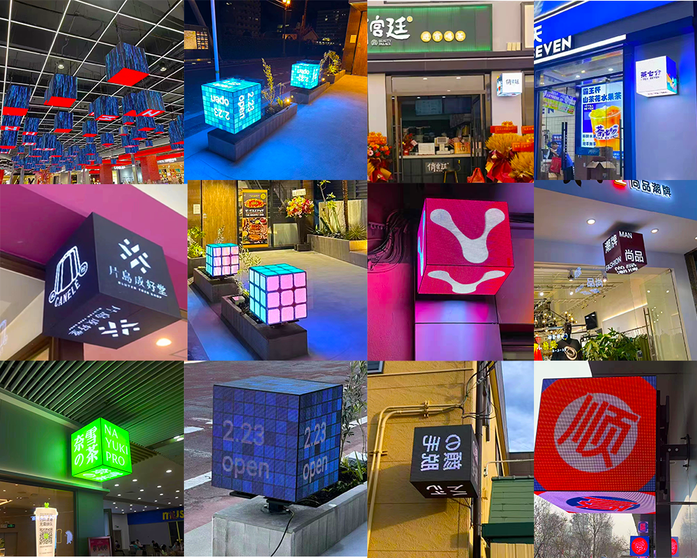 Outdoor Cube LED Screen High Resolution Full Color Advertising Cube Display