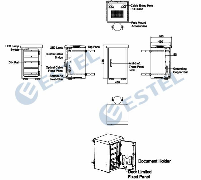 IP55 Pole Mounted Electrical Enclosures