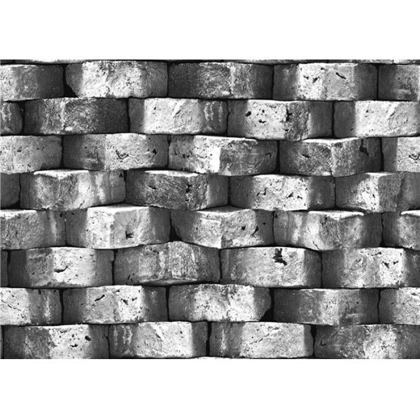 Eco - Friendly Embossed 3d Brick Effect Wallpaper For Restaurant Background