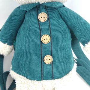 China PP Cotton Blue Plush Toy Backpack 29cm Teddy Bear Backpack Eco Friendly factory