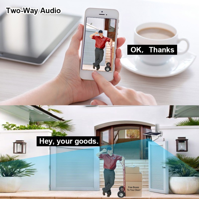 CCTV 1080P HD 4G Wireless Solar Powered Security Cameras