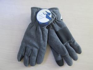 China Winter gloves for Men and Woven--Fleece Glove--Polyester glove-Touch screen glove for Smrt touch--Iphone Use factory