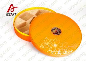 China Large Round Storage Boxes With Lids , Two Pieces Flat Pack Cardboard Gift Boxes factory