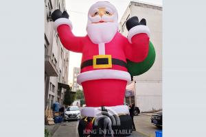 China Giant 33 Ft / 10M Inflatable Santa Outdoor Inflatable Christmas Decoration Blow Up Santa Claus on sale