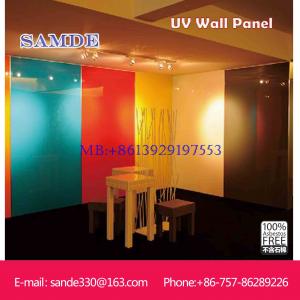 China Anti-dust hospital wall decorative panel with high gloss UV finishing with size 2440*1220*6mm factory