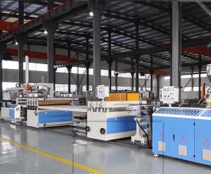 China PVC WPC Plastic Board Extrusion Line , Wood Plastic Board Making Machine factory