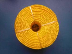 3 Strand High Strength PP Monofilament Twisted Rope For Packing Yellow Color