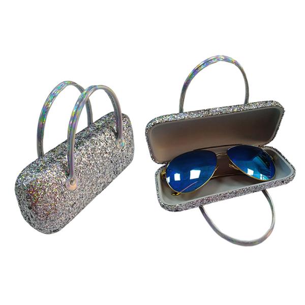 New Design Shell Hard Handle Sunglasses Case PU Metal Eyeglass Case