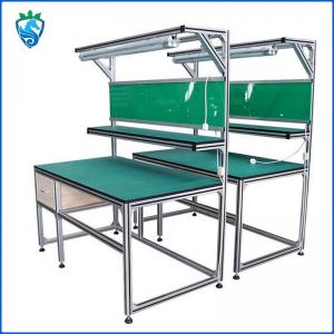 China Aluminium Profile Workbench Industrial With Light Maintenance Packing Table Anti Static on sale