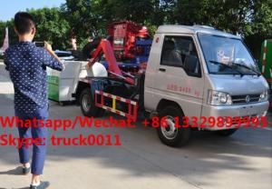 China Factory sale Bottom price KAMA mini 3m3 hook lift trash truck,FOT SALE! KAMA gasoline mini wastes collecting vehicle factory