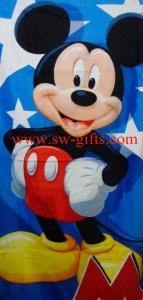 China New Mickey Mouse Baby Towel Cotton Bath Towels 140*70cm Kids Beach Towels on sale