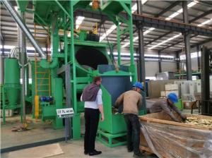 China Brass Water Tap Tilt Drum 0.6m3 Steel Shot Blasting Equipment factory