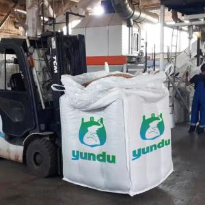China 3000Lbs Top Spout Baffle FIBC Bulk Bag For Building Sand Cassava Powder Big Bag factory