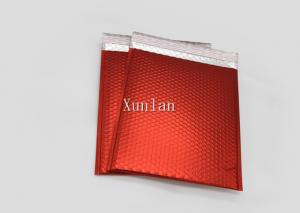 China Matte Red Bubble Wrap Mailing Envelopes CD Size Printed With 2 Sealing Sides factory