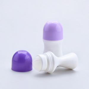 China 30ml Small Roller Ball Bottles Mini Deodorant Perfume WIth Purple Cap on sale
