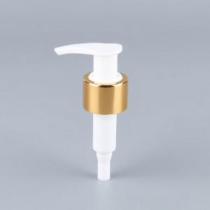 China White Gold Plastic Lotion Pump , 1.2cc Hand Soap Pump Aluminium Material OEM on sale