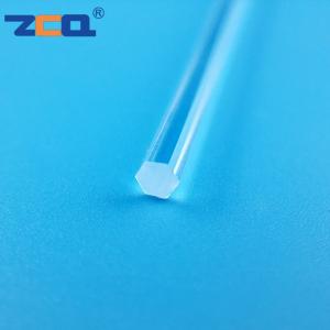 China Polygon Fused Quartz Rods Side Length 0.2mm-8mm Transparent Color factory