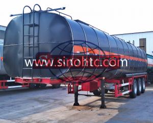 3 Axle Bitumen Tank Semi Trailer 50000 Liters / Customized Tank Volume