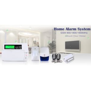 LCD Display Touch Keypad GSM SMS House Alarm System with 30 wireless zone