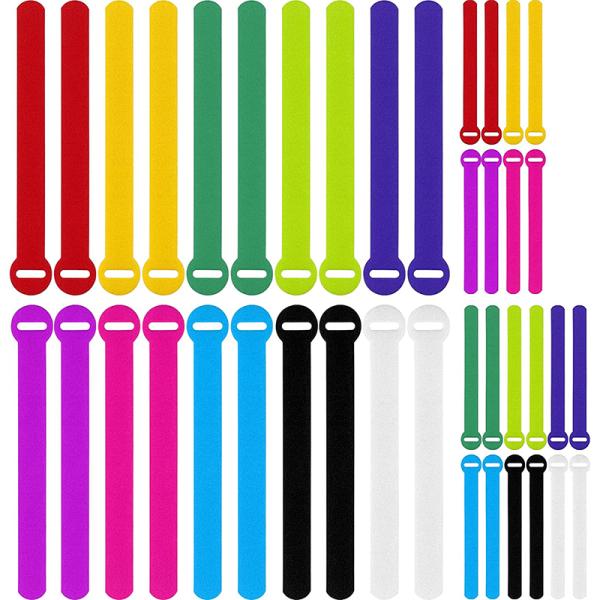 100% Nylon Reusable Cable Ties Multi Purpose Adjustable Velcro Cable Management Ties