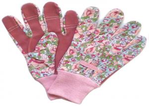China Back Elastic Line Mixed Cotton / Poly Working Hands Gloves With Knit Wrist factory