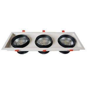 Buy cheap COB Grille LED Ceiling Downlights Three Head High Brightness With Alu Housing from wholesalers