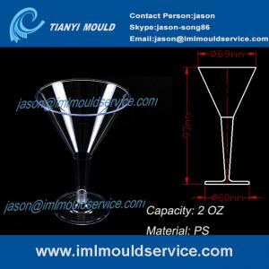 China PS 6oz disposable plastic margarita glass and cup mould/large plastic martini glasses mold on sale