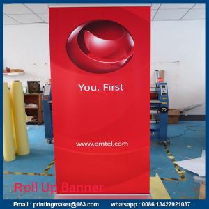 China Retractable Standard Roll Up Banner Stand With Banner factory