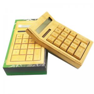 China Newest design shiny hot selling natural wholesale bamboo calculator for wholesale factory