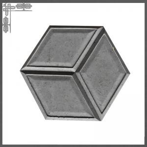 China Grey Hexagon Flat Brick Decor Wall Tiles For Hotel Art Exhibition factory