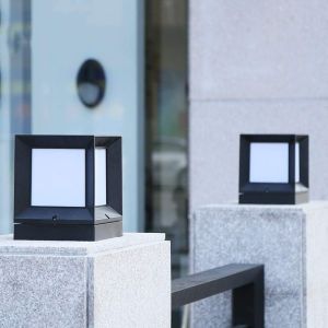 Buy cheap Black / Grey Modern Gate Pillar Lights Intelligent Outdoor Lights For Gate from wholesalers