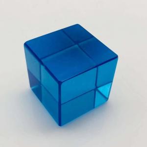 China Souvenir Clear Resin Cube , Folk Art Acrylic Resin Flower Cube on sale