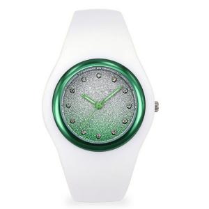 China Women Jewelry ,OEM Ladies Quartz Analog Watch , Costomized Design Silicone Band Wrist Watch on sale