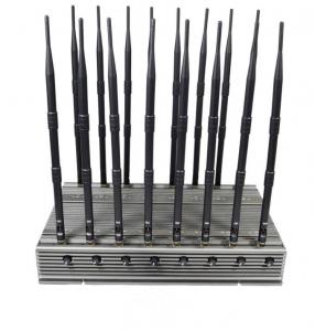 China OEM 16 Bands Signal Blocker Cell Phone WIFI GPS VHF UHF Remote Control Signal Jammer factory