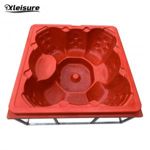 China 8-person all-seater square hot tub mould for wood-fired hot tub, hot tub with wood burner, hot tub with a stove bathtub factory