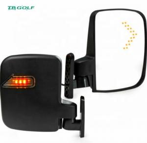 China Fully Adjustable Golf Cart Side Mirrors With Turn Signal Lights 2 Pounds Weight factory