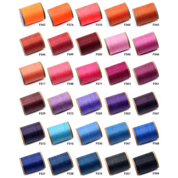 100% Polyester Flat Leather Waxed Thread 150d/16 Wax Thread MERCERIZED for Sewing